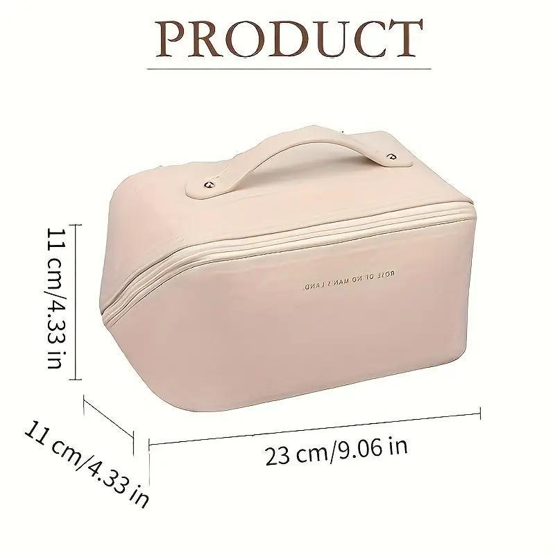 Waterproof Travel Cosmetic Bag with Dividers & Handle, Large Capacity Makeup Toiletry Bag, Multifunctional Storage Bag for Women