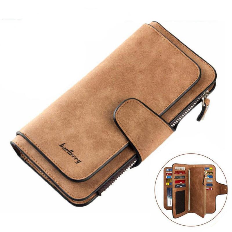 Women Soft PU Leather Wallet Long Clutch Card Holder Purse