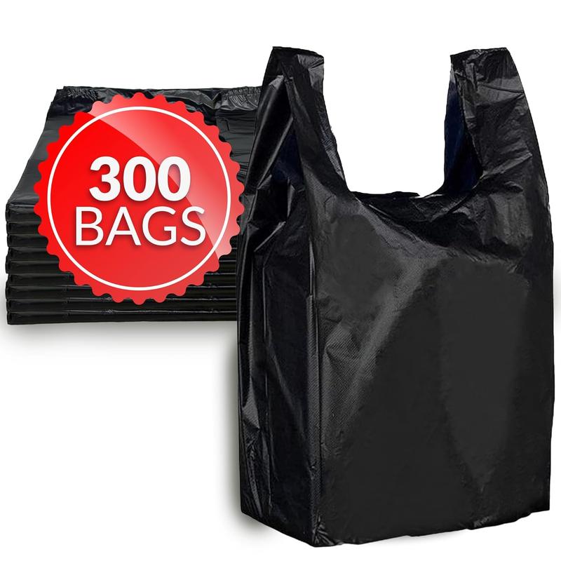 T-shirt Bags (300 Count) (Black) (11.5