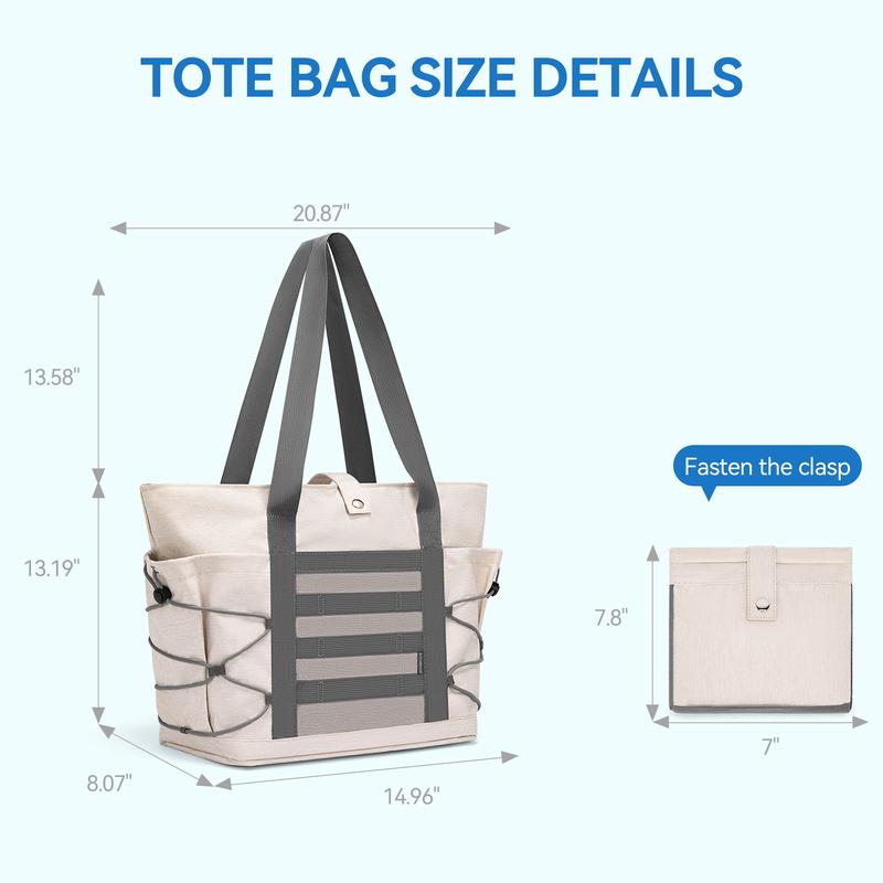 BOSTANTEN Travel Tote Bag for Women Foldable Gym Bag Beach Bag Sports Bag Waterproof Shoping Bag with Zipper Sleeve