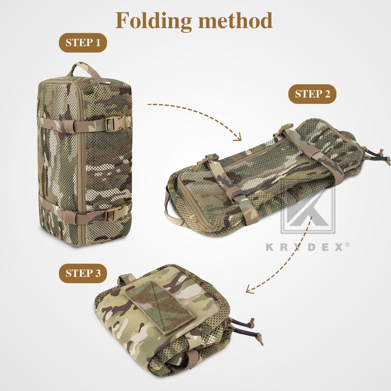 KRYDEX Tactical Modular Pouch Set Outdoor Backpack Organizer Travel Suitcase Packing Cubes