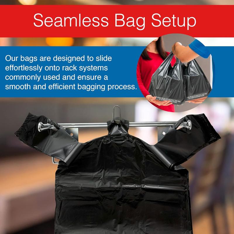 T-shirt Bags (300 Count) (Black) (11.5