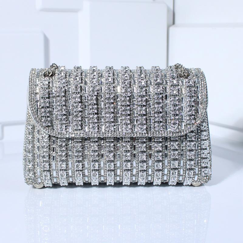 Fashion Crossbody Dinner Bag Diamond-Encrusted Hand Bag Delicate Senior Sense Square Women's Hand Bag Shoulder Bag Crossbody Bag woman gift Women's Rhinestone clutch  purse woman gift