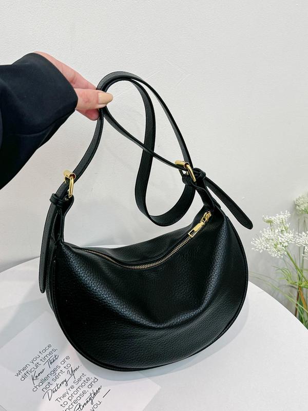 Women's Elegant Minimalist Crossbody Bag, Trendy Vintage Large Capacity Crossbody Bag for Women &girls, Chic All-match Hobo Bag for Daily & Work Use