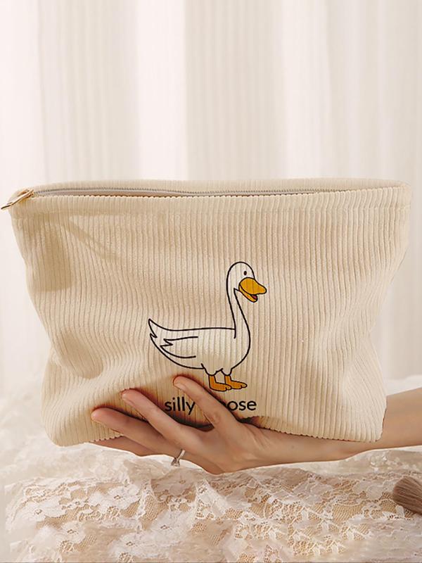 Cute Duck Pattern Makeup Bag, 2024 New Style Casual Versatile Storage Bag, Travel Makeup Bag, Suitable for Women and All Kinds of Occasions