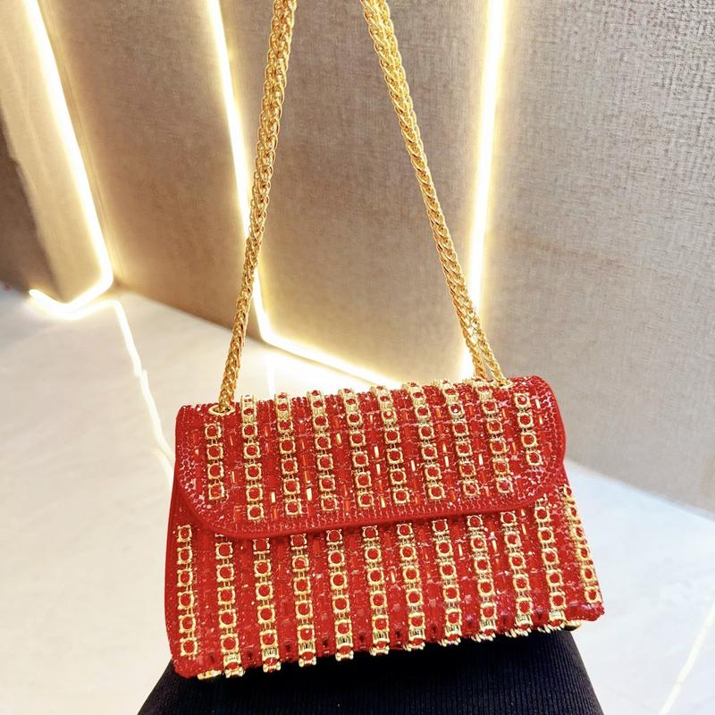 Fashion Crossbody Dinner Bag Diamond-Encrusted Hand Bag Delicate Senior Sense Square Women's Hand Bag Shoulder Bag Crossbody Bag woman gift Women's Rhinestone clutch  purse woman gift