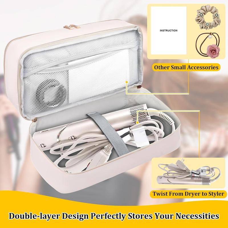 Travel suitcase for , double-layer storage case for hair dryer accessories, waterproof storage bag for stylers