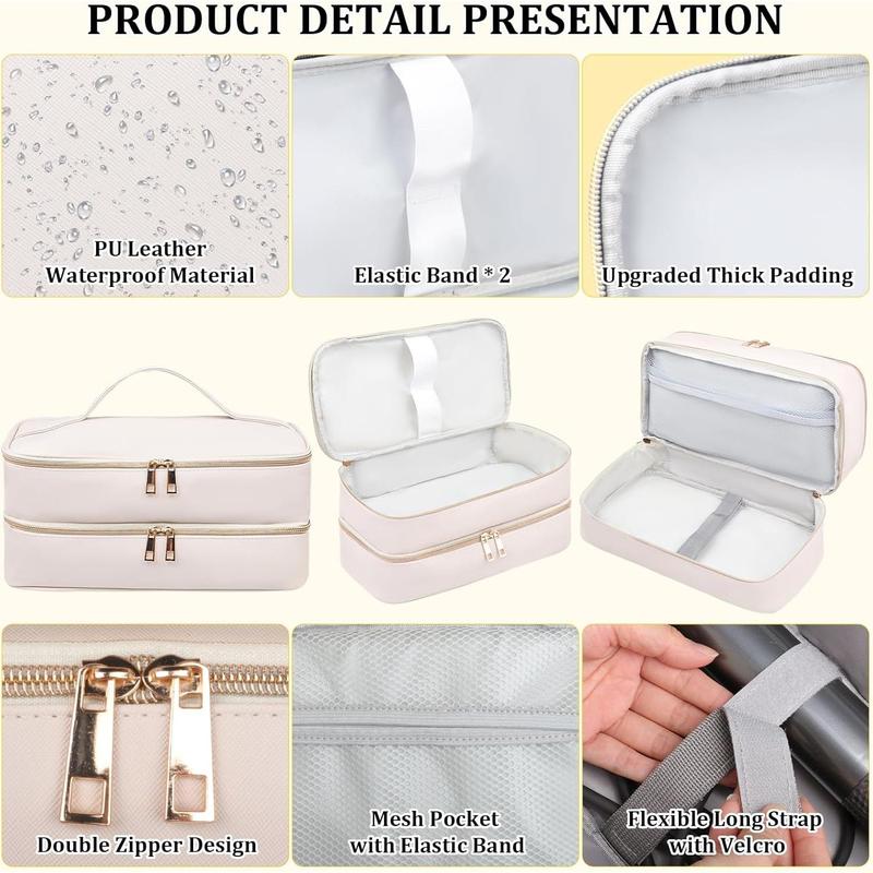 Travel suitcase for , double-layer storage case for hair dryer accessories, waterproof storage bag for stylers