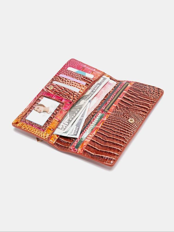 Random Crocodile Pattern Wallet, Casual Fold Wallet for Women, Trendy All-match Wallet for Birthday Gift