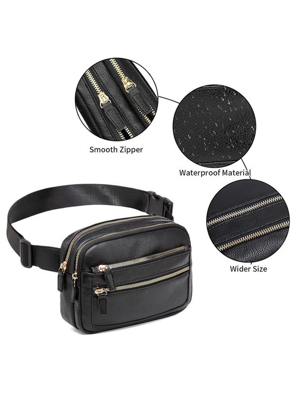 Women's Fashionable Fanny Pack, Casual Versatile Zipper Belt Bag for Daily Used, Trendy All-match Sling Bag for Women & Girls