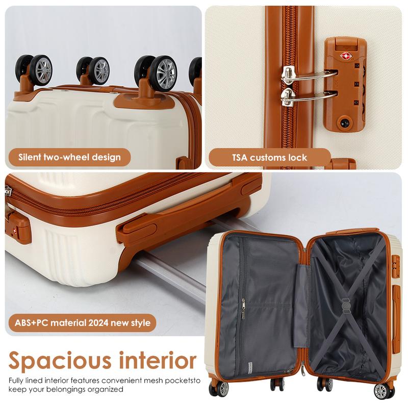 UUH 6pcs 4pcs 3pcs  Spinner Suitcases Set with TSA Locks - Family Set - Travel and Moving Set