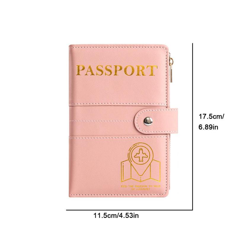 Passport Holder, 1 Count Multi-functional Card ID Holder, PU Leather File Storage Bag, Travel Outdoor Debit Card Passport Protective Case