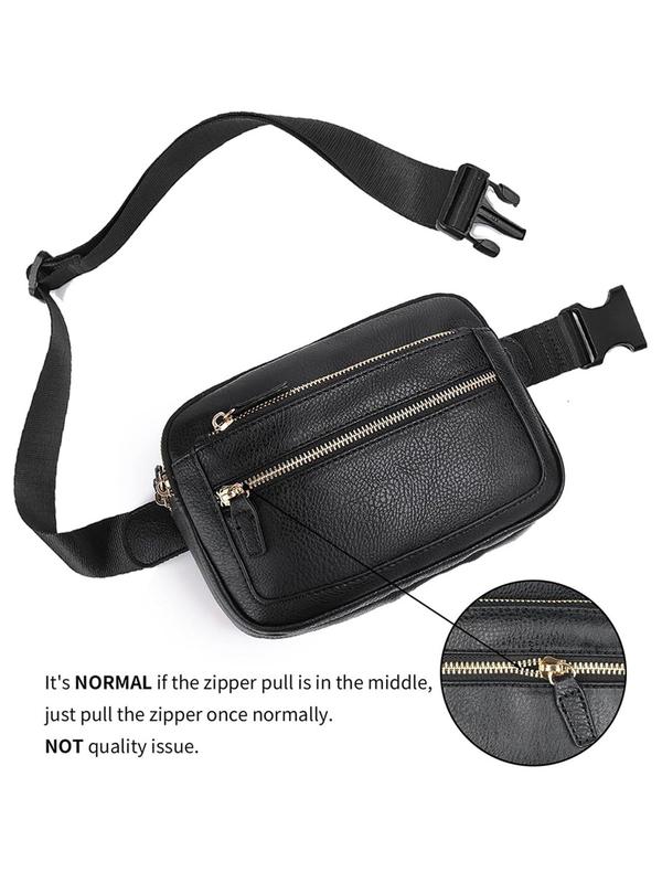 Women's Fashionable Fanny Pack, Casual Versatile Zipper Belt Bag for Daily Used, Trendy All-match Sling Bag for Women & Girls