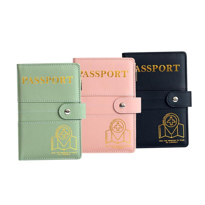 Passport Holder, 1 Count Multi-functional Card ID Holder, PU Leather File Storage Bag, Travel Outdoor Debit Card Passport Protective Case