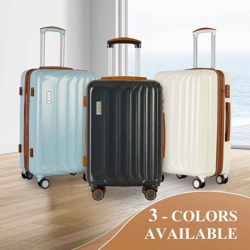 UUH cute luggage set, hard shell, durable, family combination set, high-quality trolley case with spinner wheels and TSA locks.