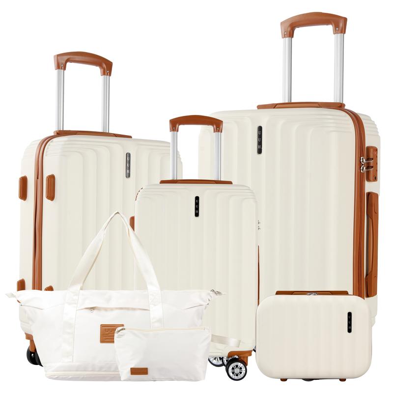 UUH 6pcs 4pcs 3pcs  Spinner Suitcases Set with TSA Locks - Family Set - Travel and Moving Set