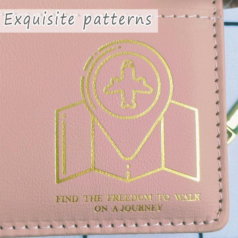 Passport Holder, 1 Count Multi-functional Card ID Holder, PU Leather File Storage Bag, Travel Outdoor Debit Card Passport Protective Case