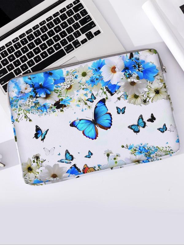 Butterfly Pattern Laptop Bag, Soft Laptop Cover, Laptop Zipper Storage Bag, Suitable for Laptop, Tablet Cover, Laptop Accessories