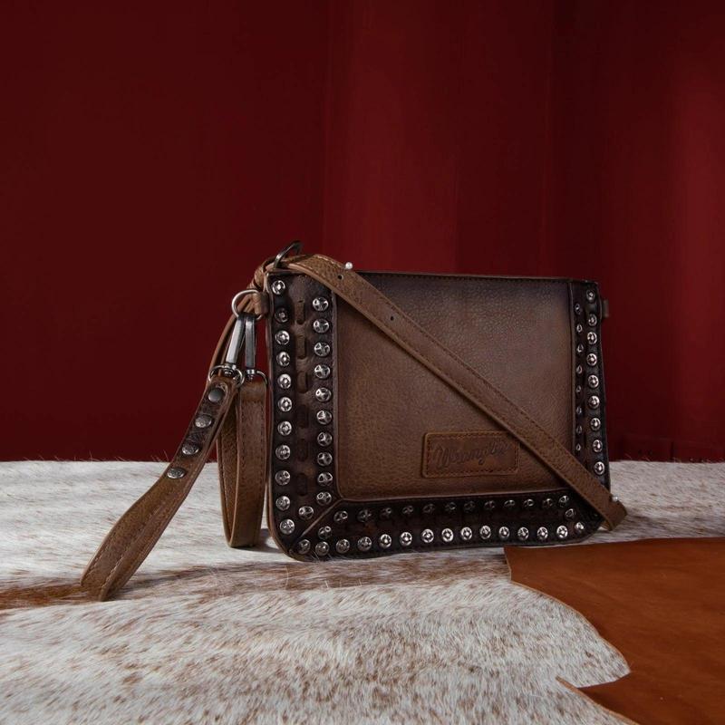 Wrangler Rivets Studded Wristlet  Crossbody