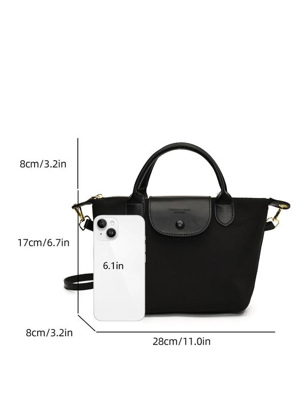 Women's Solid Color Shoulder Bag, Fashionable Crossbody Bag for Daily Used, Casual Trendy Versatile High-quality Daily Commuting Bag