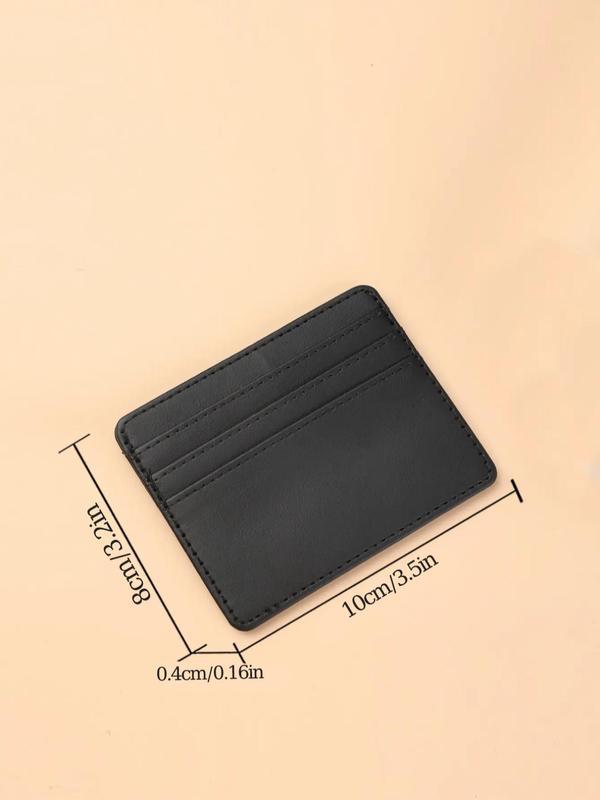 Men's Simple Style Plain Color Pu Card Holder, Casual Trendy Short Wallet, Fashionable Cardholder for Daily Use