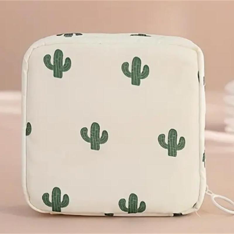 Cute Plant Pattern Multifunctional Travel Storage Bag, 1 Count Cosmetic Storage Bag, Makeup Organizer for Bathroom, Travel, Office