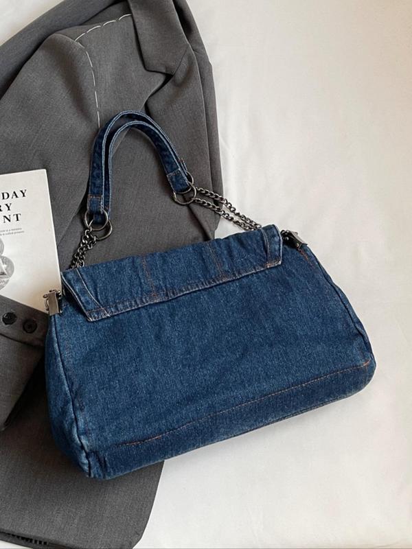 Fashion Denim Shoulder Bag, 2024 New Style Casual Versatile Crossbody Bag for Women, Trendy All-match Commuter Bag for Daily Travel Work Commute