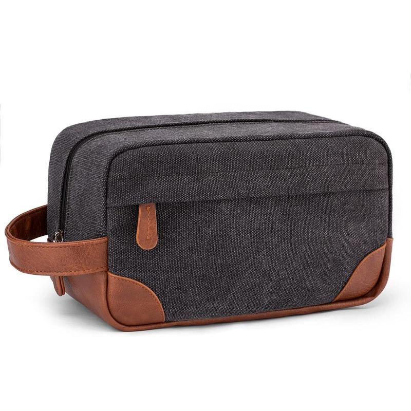 Toiletry Bag Hanging Dopp Kit for Men Water Resistant Canvas Shaving Bag with Large Capacity for Travel