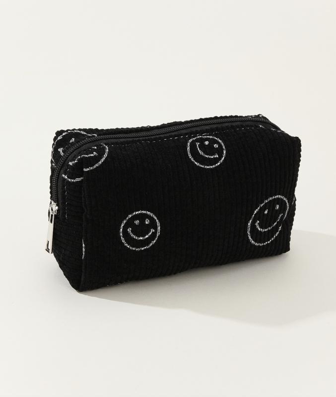 Mini Smiley Face Makeup and Accessory Pouch