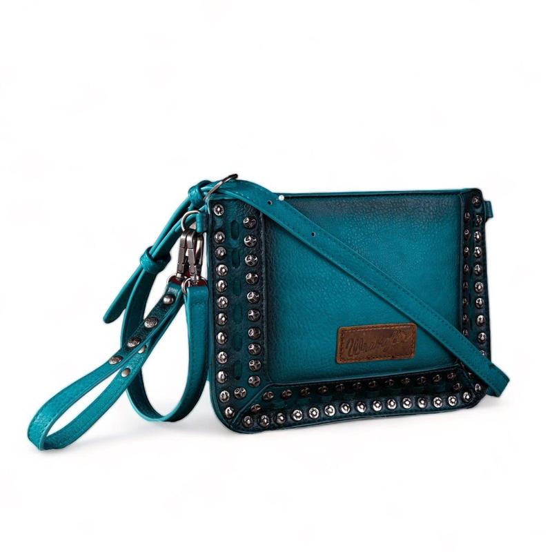 Wrangler Rivets Studded Wristlet  Crossbody