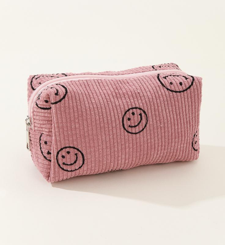 Mini Smiley Face Makeup and Accessory Pouch