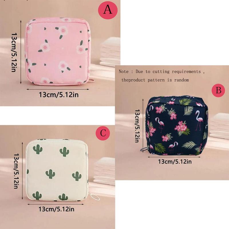 Cute Plant Pattern Multifunctional Travel Storage Bag, 1 Count Cosmetic Storage Bag, Makeup Organizer for Bathroom, Travel, Office