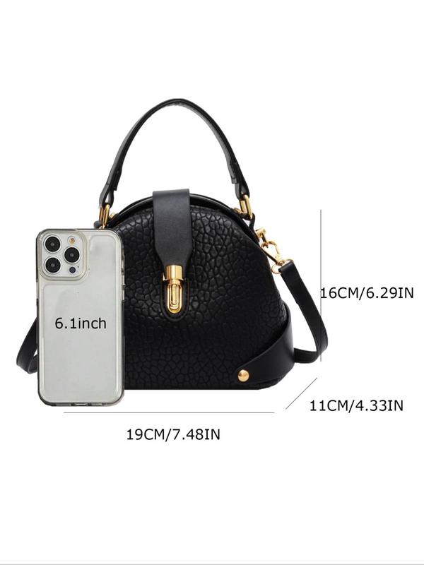 Women's Elegant Colorblock Handbag, Fashionable PU Leather Crossbody Bag, Casual Trendy Versatile High-end Commuting Bag