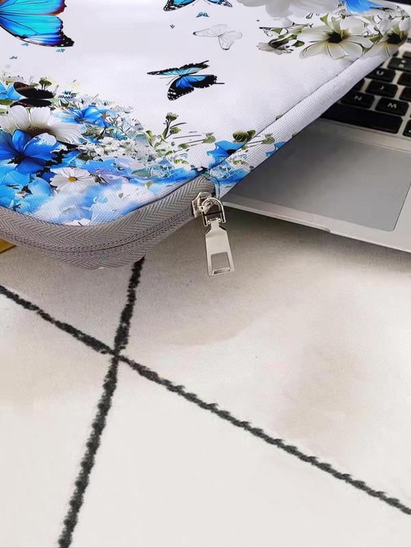 Butterfly Pattern Laptop Bag, Soft Laptop Cover, Laptop Zipper Storage Bag, Suitable for Laptop, Tablet Cover, Laptop Accessories