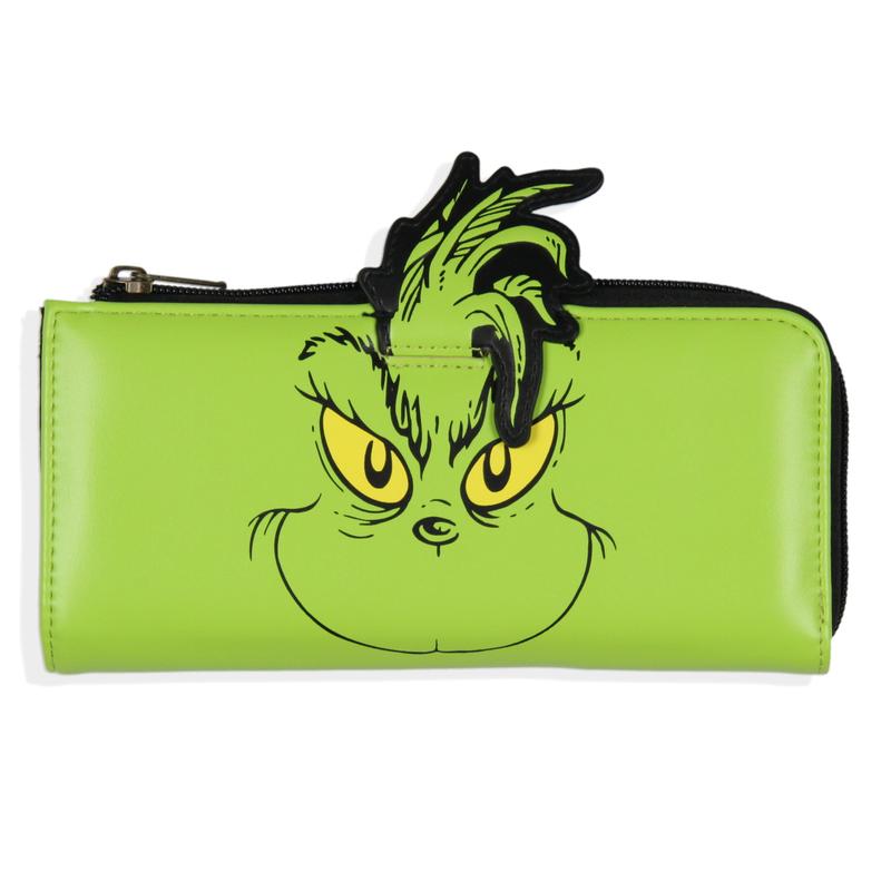 How The Grinch Stole Christmas 3D Character Faux Leather Zip Closure Wallet