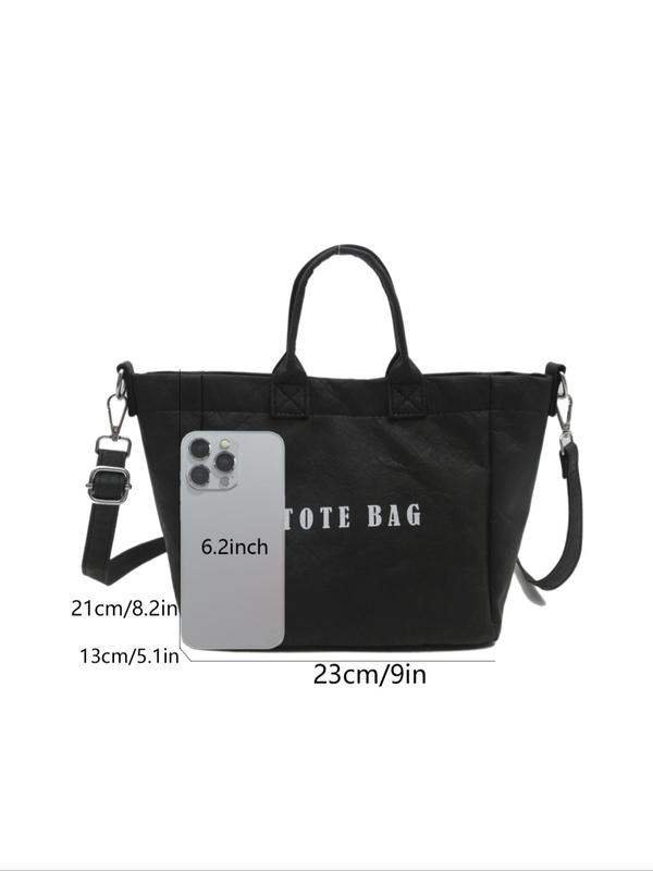 Women's Elegant Letter Pattern Tote Bag, 2024 New Style Fashionable Large Capacity Shoulder Bag for Daily Used, Casual Trendy Versatile High-quality Daily Commuting Bag