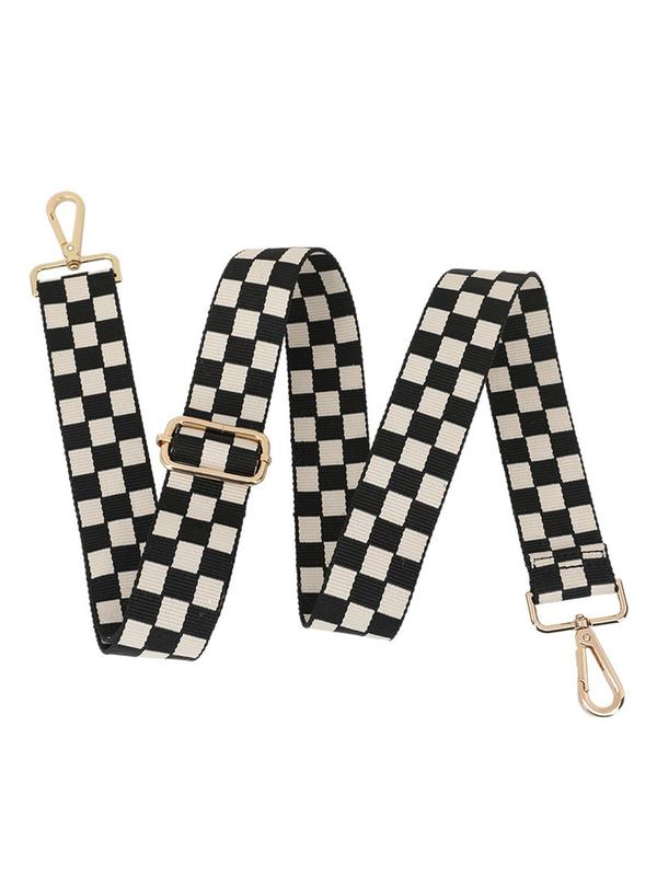 Checked Pattern Adjustable Bag Strap, Casual Bag Strap for Women & Men, Fashionable Bag Accessories for Daily Use