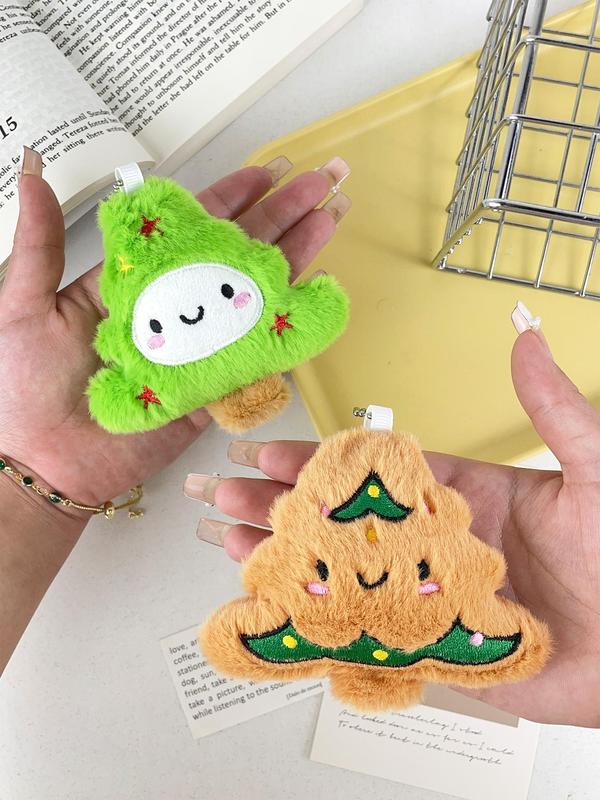 Cute Cartoon Plush Christmas Tree Design Bag Charm, Bag Decoration, Bag Accessories for Women & Men, Birthday Gift for Friends