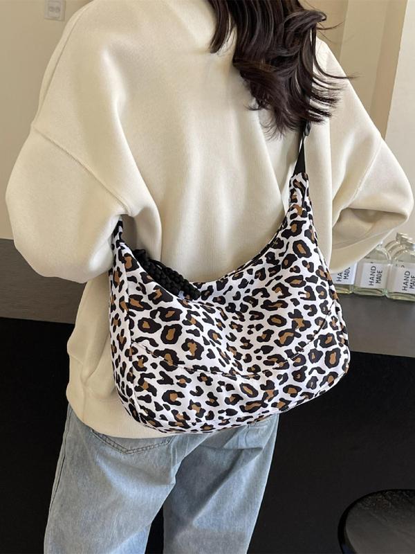 Fashion Leopard Pattern Crossbody Bag, Casual Versatile Shoulder Bag for Women, Trendy All-match Bag for Daily Use