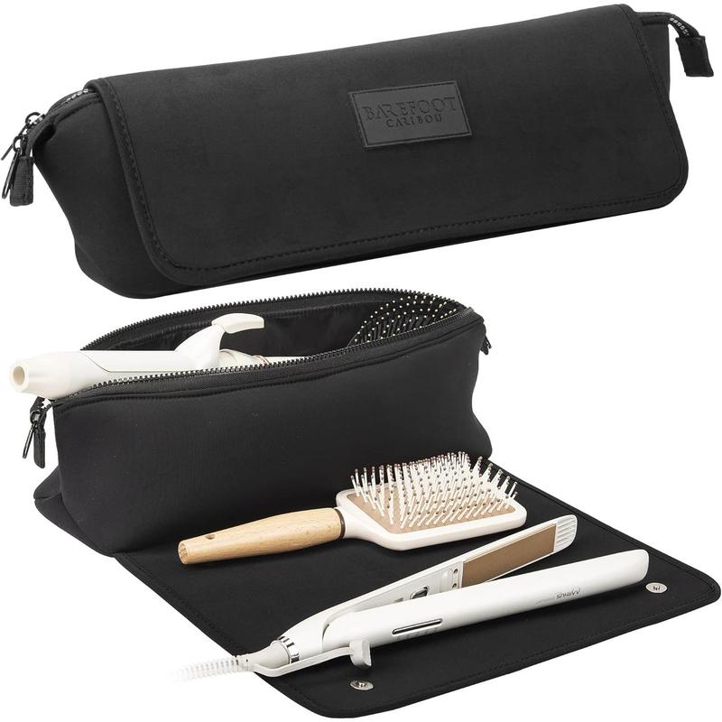 Hair Tools Travel Bag and Heat Resistant Mat for Flat Irons,Straighteners, Curling Iron, and Haircare Accessories,2-in-1 design, with Interior Pockets