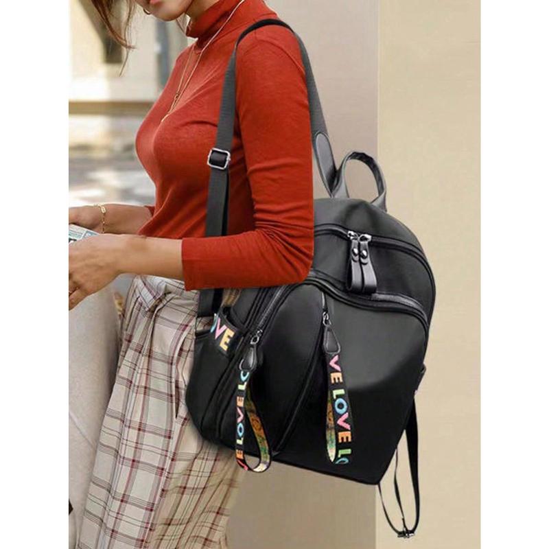 Backpack Female Korean Version Fashion Oxford Cloth Backpack Trend Pure Color Fan Your Small Shoulder Women's Bag