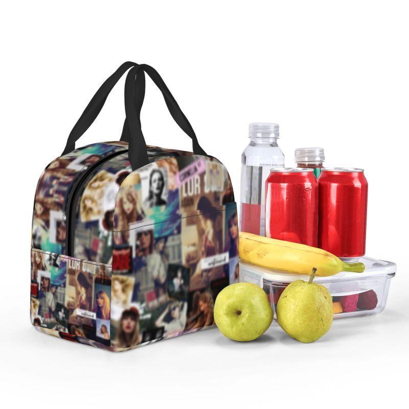 Swift Popular Insulated Lunch Bag Women Tote Bag for Music Lovers, Large Capacity Lunch Box, Reusable Lunch Box for Party Picnic Work