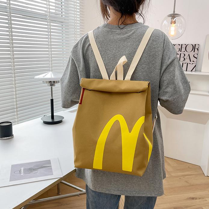 McDonald's Backpack for Women Men Teen Girls Boys Lightweight School Knapsack Funny Travel  Crossbody Shoulder Bag Gifts