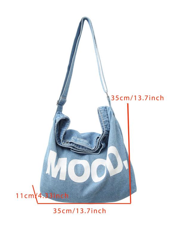 Men's Casual Fashion Letter Print Crossbody Bag, Summer Trendy Versatile Slip on Shoulder Bag for Daily & Outdoor, Casual Trendy Versatile High-quality Daily Commuting Bag