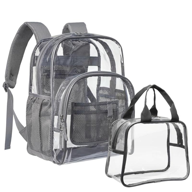 Clear Backpack Heavy Duty - PVC Transparent Backpack Large Clear Book Bag for College Work