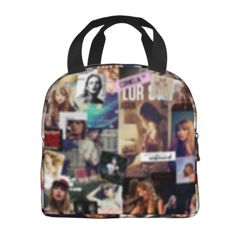 Swift Popular Insulated Lunch Bag Women Tote Bag for Music Lovers, Large Capacity Lunch Box, Reusable Lunch Box for Party Picnic Work