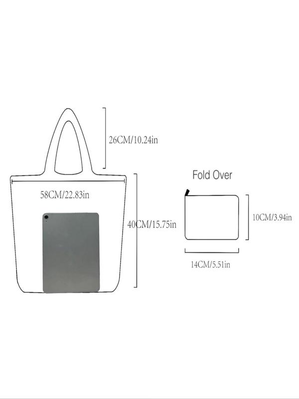 Trendy All Over Print Large Capacity Tote Bag,  Casual All-match Shopping Bag for Women & Men, Portable Outdoor Shopping Street Shopping Bag