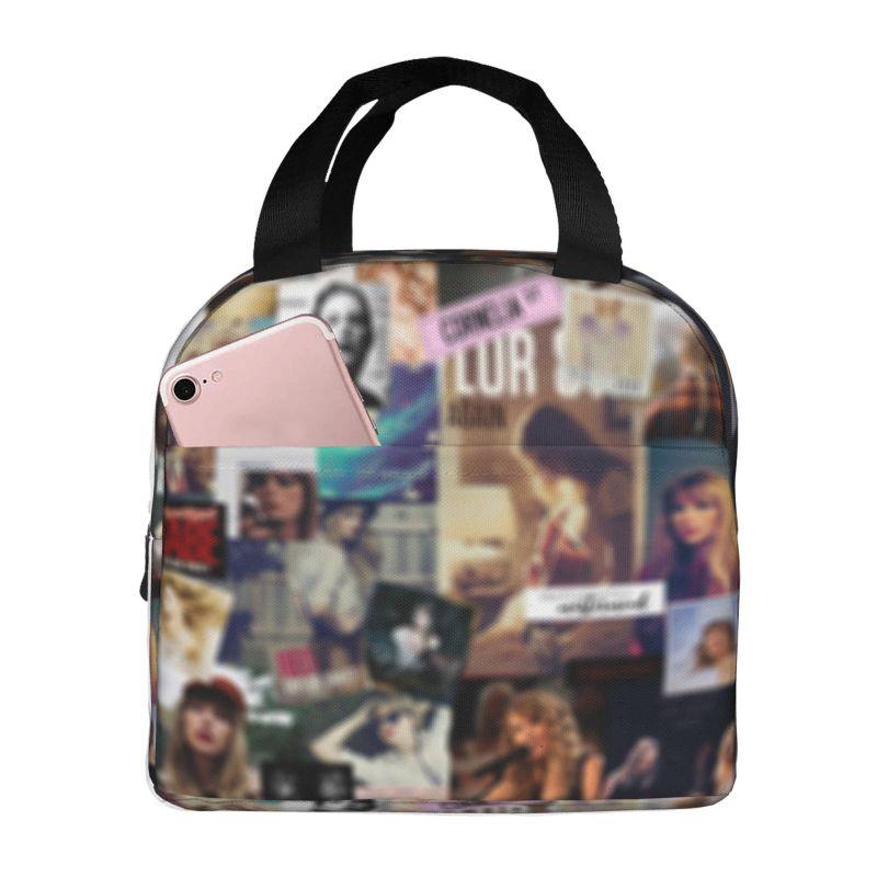 Swift Popular Insulated Lunch Bag Women Tote Bag for Music Lovers, Large Capacity Lunch Box, Reusable Lunch Box for Party Picnic Work