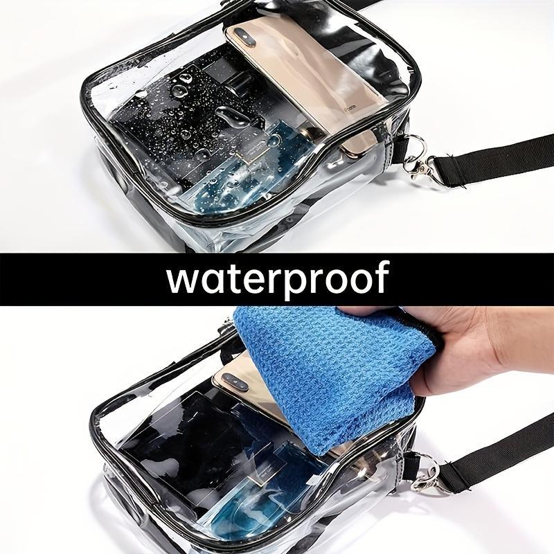 Portable Transparent Storage Bag, Clear Pvc Crossbody Bag with Adjustable Shoulder Strap for Concerts & Sports & Travel, Gym Accessories