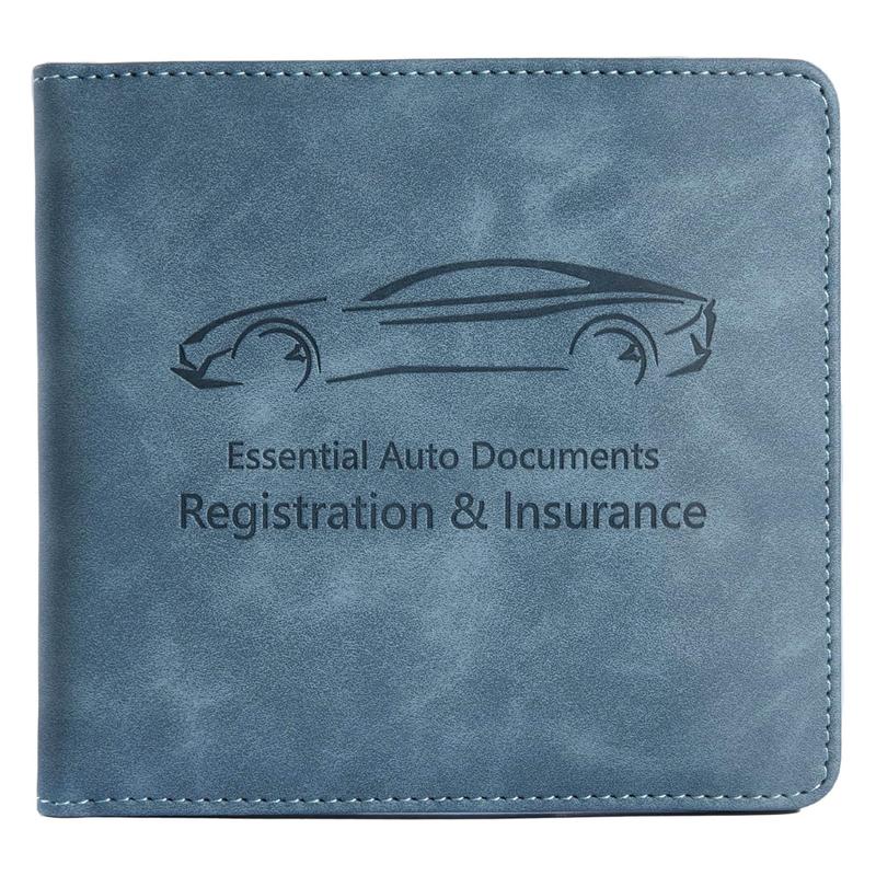 Car Registration and Insurance Holder with Magnetic Closure, Faux Leather Document Holder for Driver's License & Essential Documents